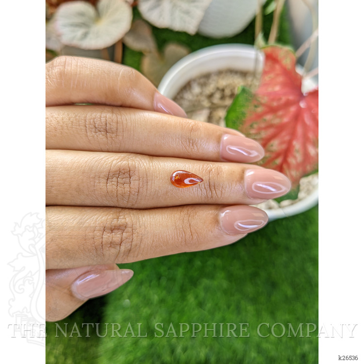 1.58 Ct. Orange Cabochon Hessonite Garnet from Madagascar