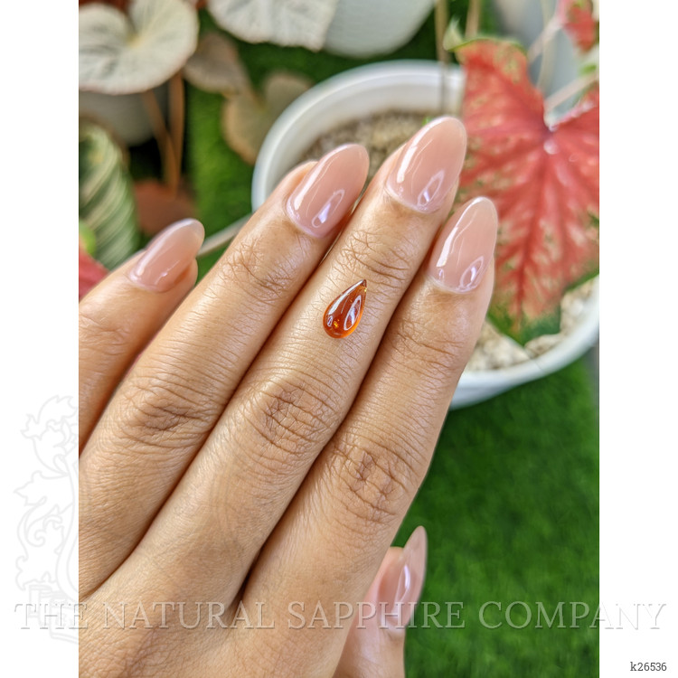 1.58 Ct. Orange Cabochon Hessonite Garnet from Madagascar