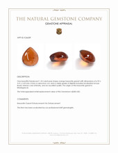 1.33 Ct. Orange Cabochon Hessonite Garnet from Madagascar Appraisal