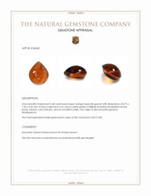 2.48 Ct. Orange Cabochon Hessonite Garnet from Madagascar Appraisal