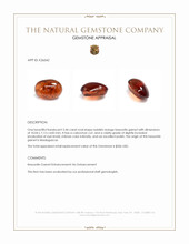 3.44 Ct. Reddish Orange Cabochon Hessonite Garnet from Madagascar Appraisal