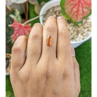 2.14 Ct. Orange Cabochon Hessonite Garnet from Madagascar Life Style