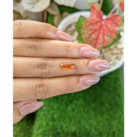 2.14 Ct. Orange Cabochon Hessonite Garnet from Madagascar Life Style