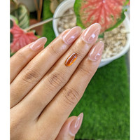 2.14 Ct. Orange Cabochon Hessonite Garnet from Madagascar Life Style
