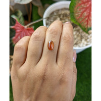 2.07 Ct. Orange Cabochon Hessonite Garnet from Madagascar Life Style