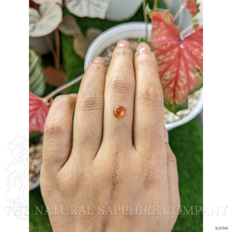 1.23 Ct. Orange Cabochon Hessonite Garnet from Madagascar