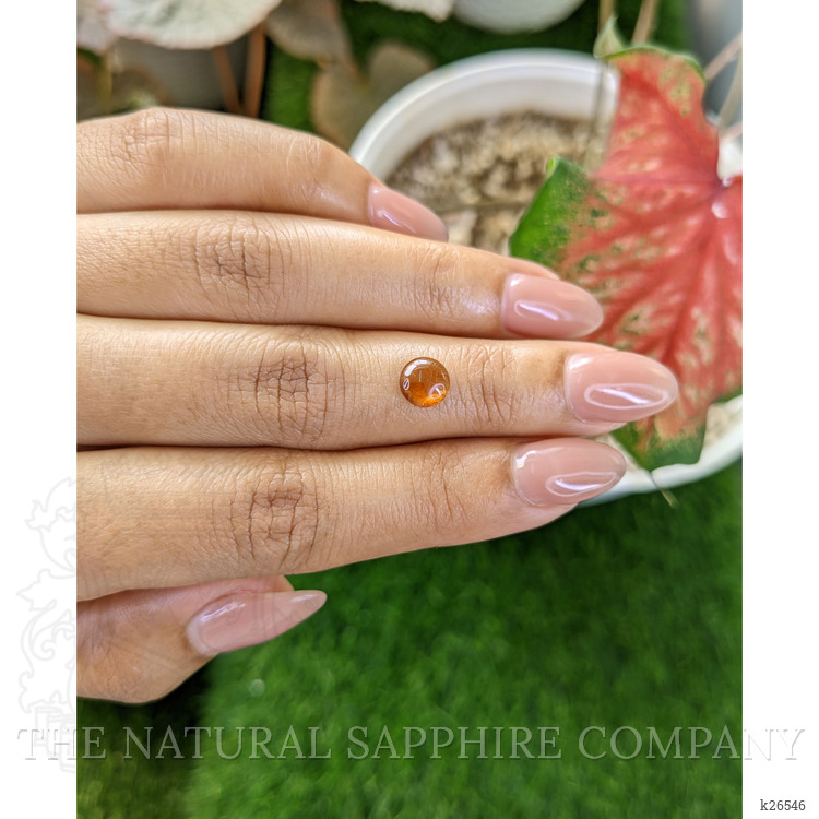 1.23 Ct. Orange Cabochon Hessonite Garnet from Madagascar