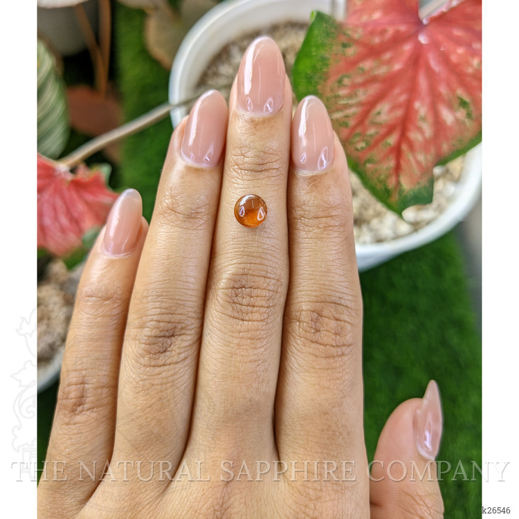 1.23 Ct. Orange Cabochon Hessonite Garnet from Madagascar