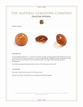 1.11 Ct. Orange Cabochon Hessonite Garnet from Madagascar Appraisal