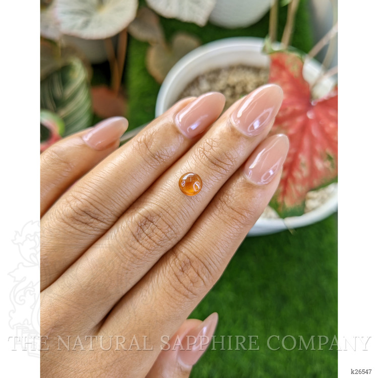 1.11 Ct. Orange Cabochon Hessonite Garnet from Madagascar