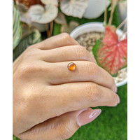 1.11 Ct. Orange Cabochon Hessonite Garnet from Madagascar Life Style