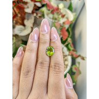 3.26 Ct. Yellowish Green Peridot from Pakistan Life Style