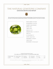 4.39 Ct. Yellowish Green Peridot from Pakistan Scan Report