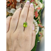 2.98 Ct. Yellowish Green Peridot from Pakistan Life Style