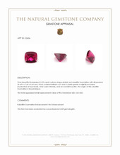 2.33 Ct. Pinkish Red Rubellite Tourmaline from Mozambique Appraisal