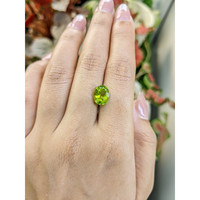 3.12 Ct. Yellowish Green Peridot from Pakistan Life Style