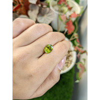 3.40 Ct. Yellowish Green Peridot from Pakistan Life Style