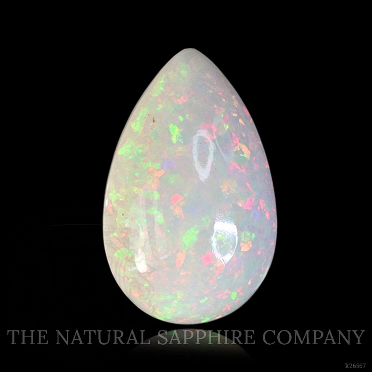 17.22 Ct. Multi Color Cabochon White Opal from Australia