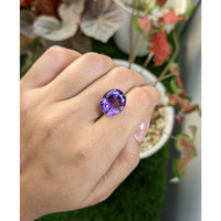 8.37 Ct. Purple Amethyst from Ceylon (Sri Lanka) Life Style