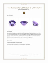 8.46 Ct. Purple Amethyst from Ceylon (Sri Lanka) Appraisal