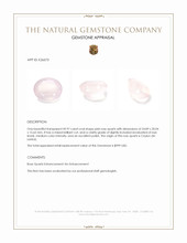 49.97 Ct. Pink Rose Quartz from Ceylon (Sri Lanka) Appraisal