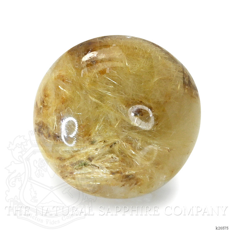 11.18 Ct. Brown Cabochon Rutilated Quartz from Ceylon (Sri Lanka)