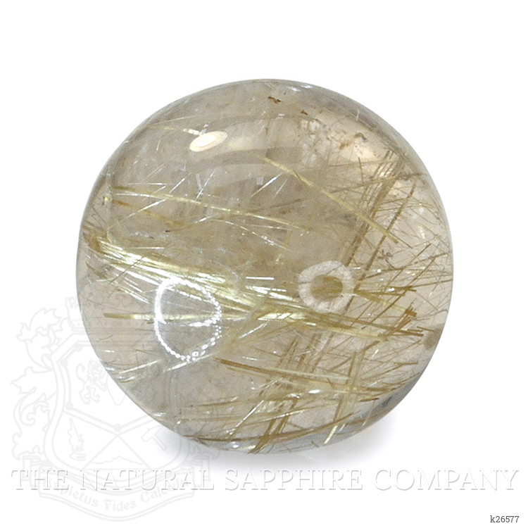 12.71 Ct. Brown Cabochon Rutilated Quartz from Ceylon (Sri Lanka)