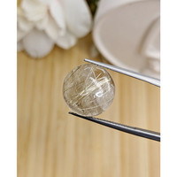 12.71 Ct. Brown Cabochon Rutilated Quartz from Ceylon (Sri Lanka) Life Style