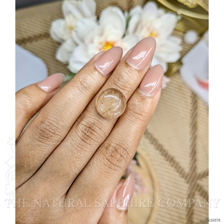 7.74 Ct. Rose Cabochon Rutilated Quartz from Ceylon (Sri Lanka)