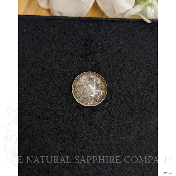 7.74 Ct. Rose Cabochon Rutilated Quartz from Ceylon (Sri Lanka)