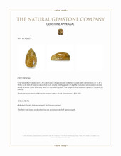 6.93 Ct. Brown Cabochon Rutilated Quartz from Ceylon (Sri Lanka) Appraisal