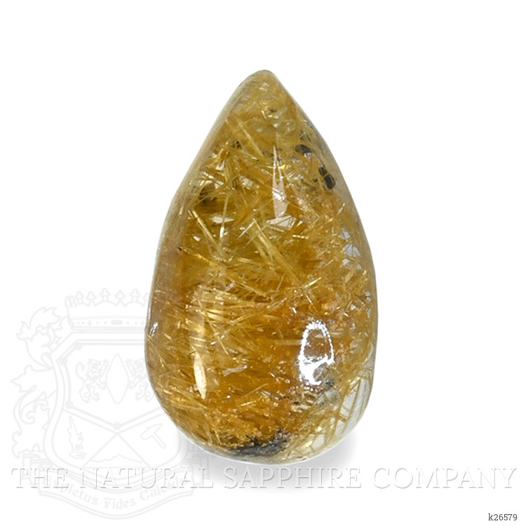 6.93 Ct. Brown Cabochon Rutilated Quartz from Ceylon (Sri Lanka)