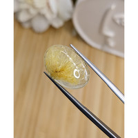 10.89 Ct. Yellow Cabochon Rutilated Quartz from Ceylon (Sri Lanka) Life Style