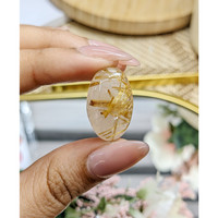 16.96 Ct. Multi Color Cabochon Rutilated Quartz from Ceylon (Sri Lanka) Life Style