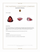 1.99 Ct. Red Almandine Garnet from Ceylon (Sri Lanka) Appraisal