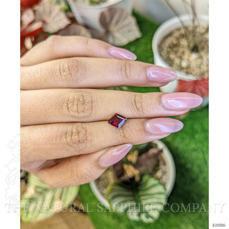 1.45 Ct. Red Rhodolite Garnet from Ceylon (Sri Lanka)
