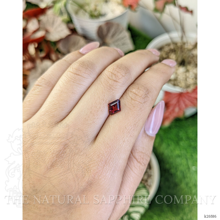 1.45 Ct. Red Rhodolite Garnet from Ceylon (Sri Lanka)