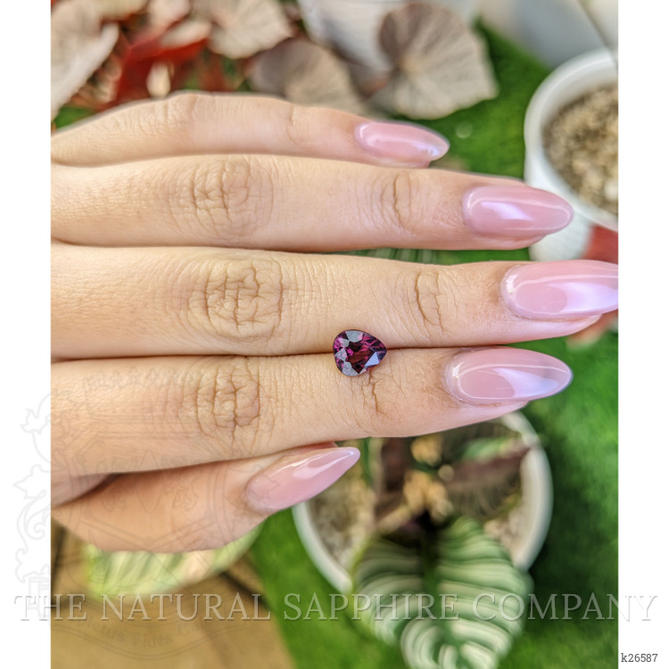 1.82 Ct. Purplish Red Rhodolite Garnet from Ceylon (Sri Lanka)