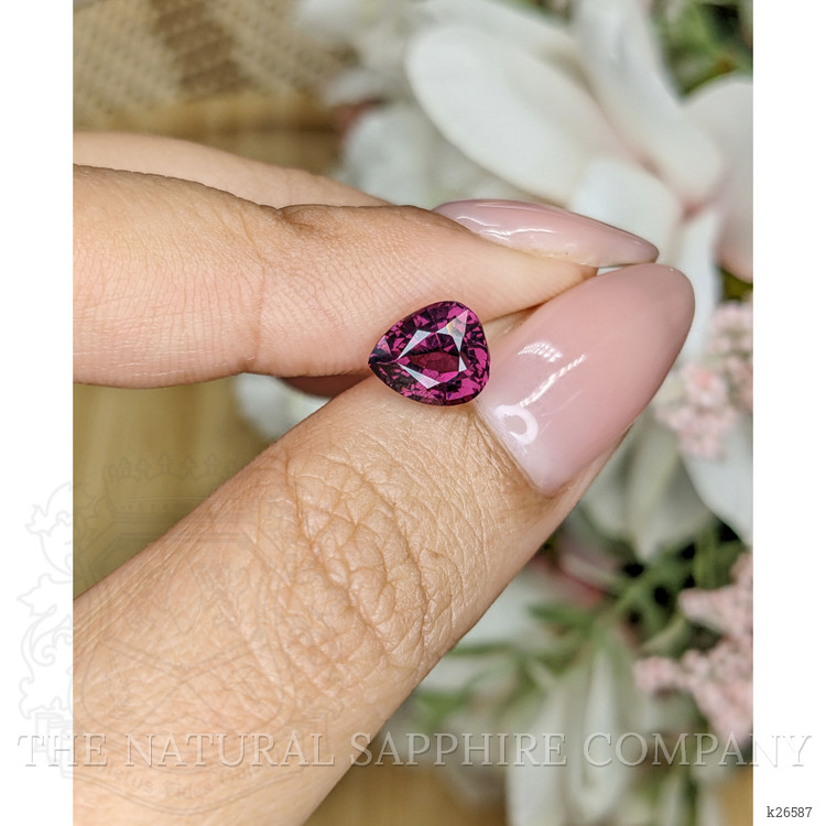 1.82 Ct. Purplish Red Rhodolite Garnet from Ceylon (Sri Lanka)
