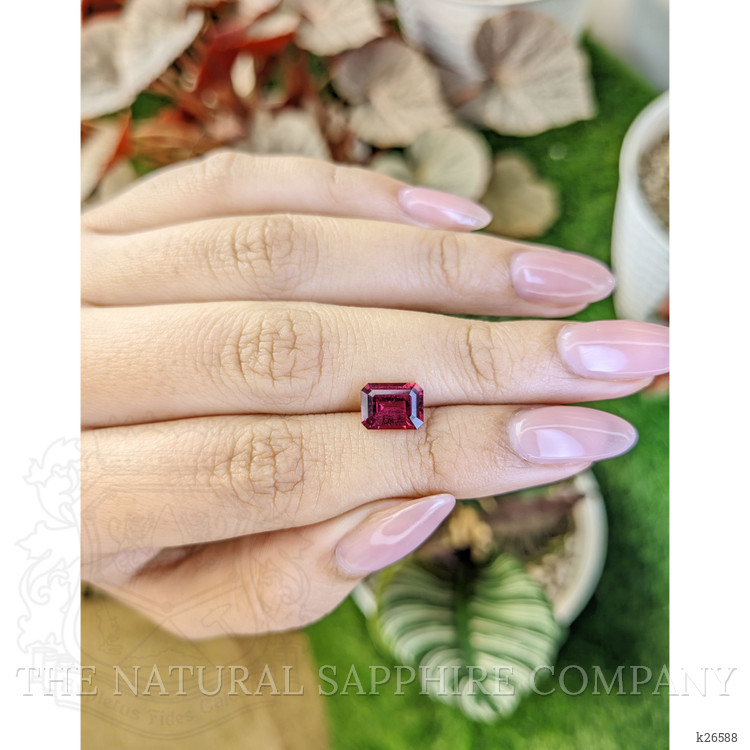 2.14 Ct. Purplish Red Rhodolite Garnet from Ceylon (Sri Lanka)