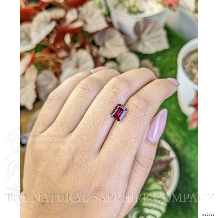 2.14 Ct. Purplish Red Rhodolite Garnet from Ceylon (Sri Lanka)