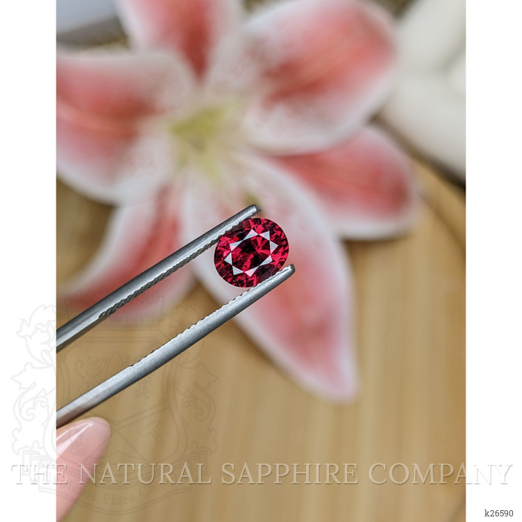 1.51 Ct. Purplish Red Rhodolite Garnet from Ceylon (Sri Lanka)