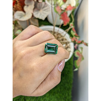 13.84 Ct. Bluish Green Prasiolite from Madagascar Life Style
