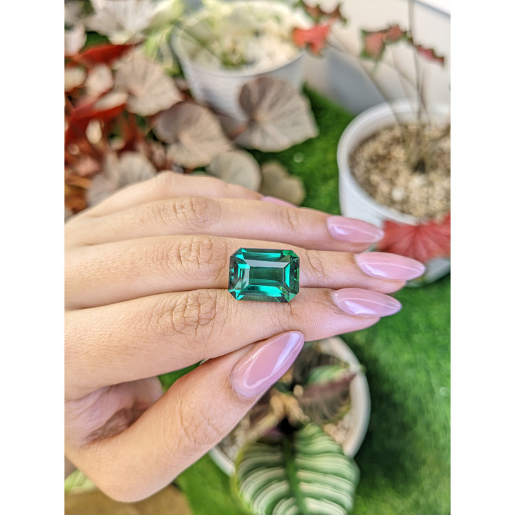 12.91 Ct. Bluish Green Prasiolite from Madagascar