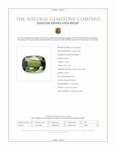 4.36 Ct. Green Zircon from Ceylon (Sri Lanka) Scan Report