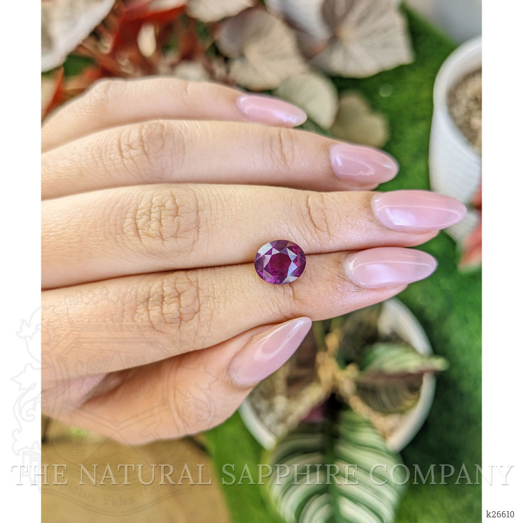3.77 Ct. Pinkish Purple Rhodolite Garnet from Ceylon (Sri Lanka)
