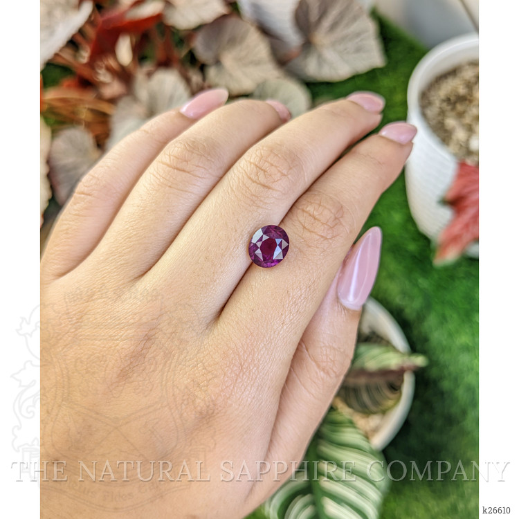 3.77 Ct. Pinkish Purple Rhodolite Garnet from Ceylon (Sri Lanka)