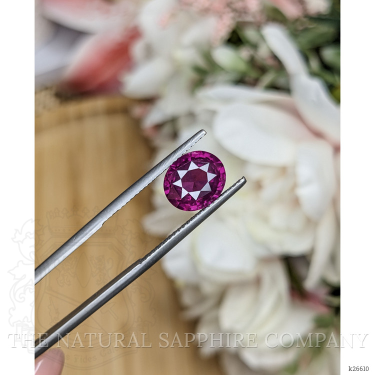 3.77 Ct. Pinkish Purple Rhodolite Garnet from Ceylon (Sri Lanka)