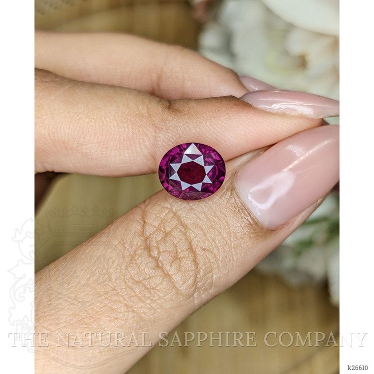 3.77 Ct. Pinkish Purple Rhodolite Garnet from Ceylon (Sri Lanka)