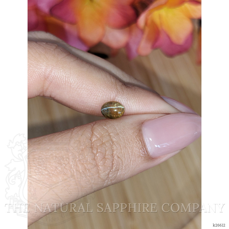 1.24 Ct. Yellowish Brown Cabochon Chrysoberyl from Ceylon (Sri Lanka)